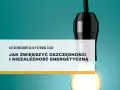 Żarówka symbolizuje energię, a tekst "Autokonsumpcja w fotowoltaice" sugeruje, jak zwiększyć oszczędności i niezależność energetyczną.