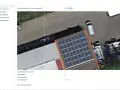 Projekt instalacji fotowoltaicznej na dachu budynku. Widoczne panele PV, dane techniczne: 48 modułów, moc 20,64 kWp.