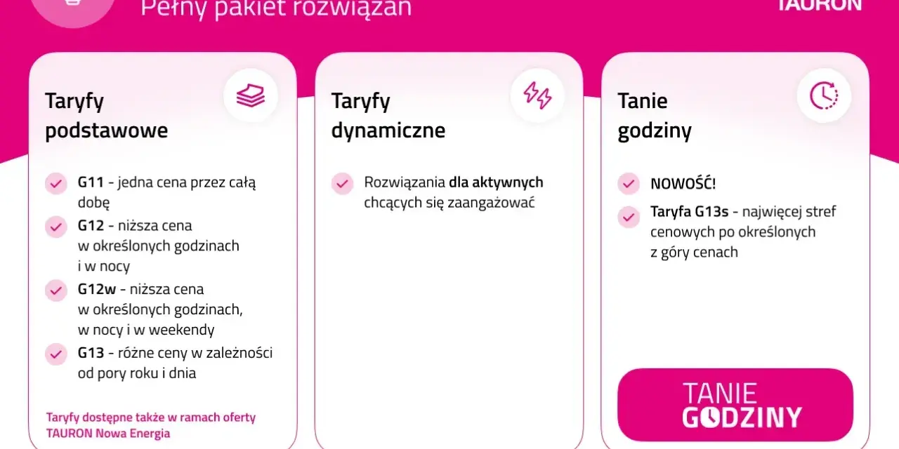 Porównanie taryf prądu: podstawowe, dynamiczne i tanie godziny. Wybierz taryfę dzienną i nocną dopasowaną do Twoich potrzeb.