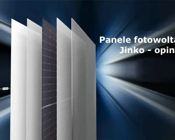 Warstwowa budowa paneli fotowoltaicznych Jinko Solar, symbolizująca innowację i wydajność.