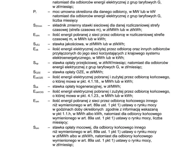 Jak sprawdzić rachunek za prąd Tauron? Tabela wyjaśnia symbole: P, E, S. Znajdziesz tu informacje o opłatach, zużyciu energii i mocy.